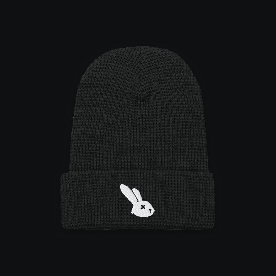 Black bunny beanie